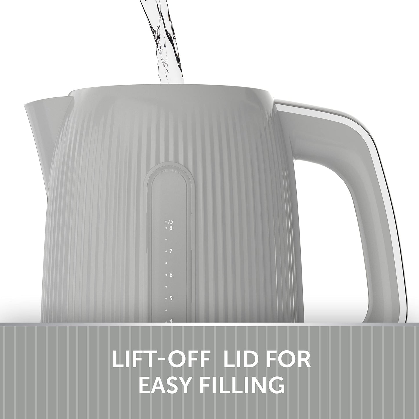 Breville Bold Vanilla Cream Electric Kettle | 1.7L | 3kW Fast Boil | Cream & Silver Chrome [VKT223]