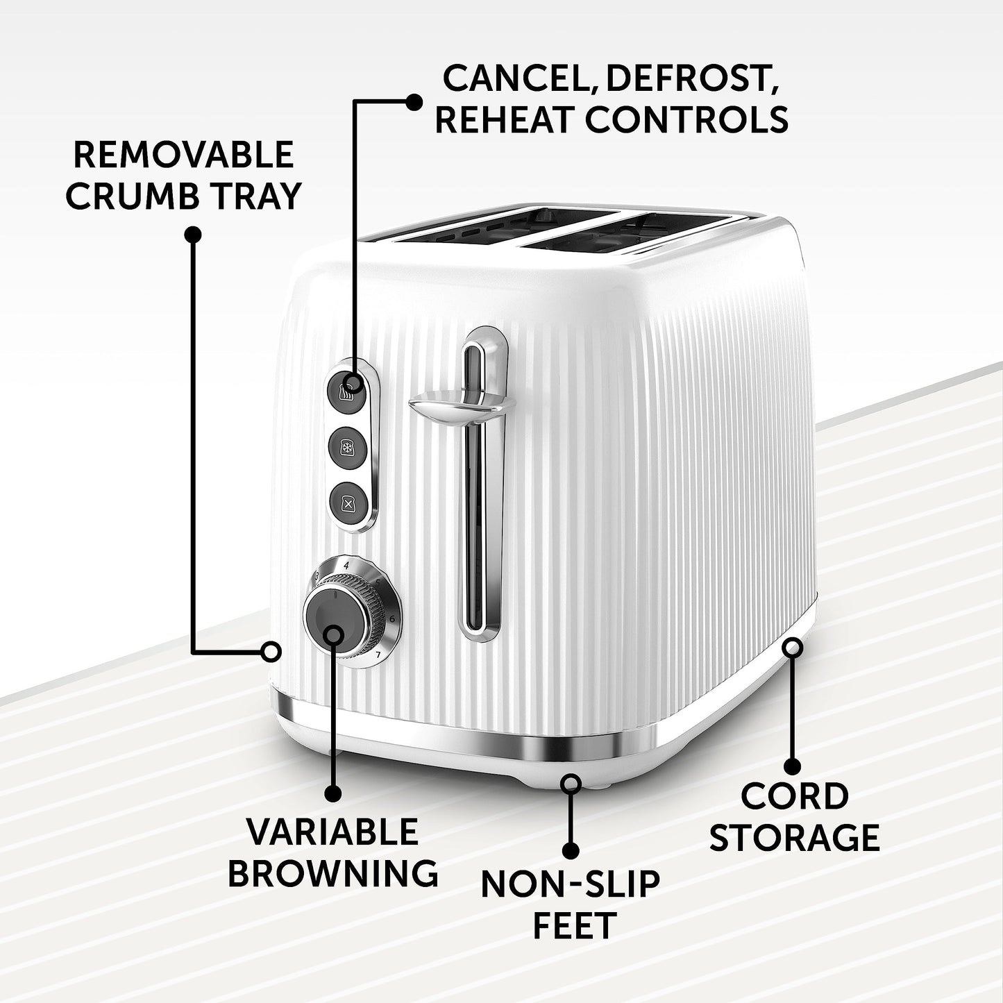 Breville Bold Vanilla Cream Electric Kettle | 1.7L | 3kW Fast Boil | Cream & Silver Chrome [VKT223]