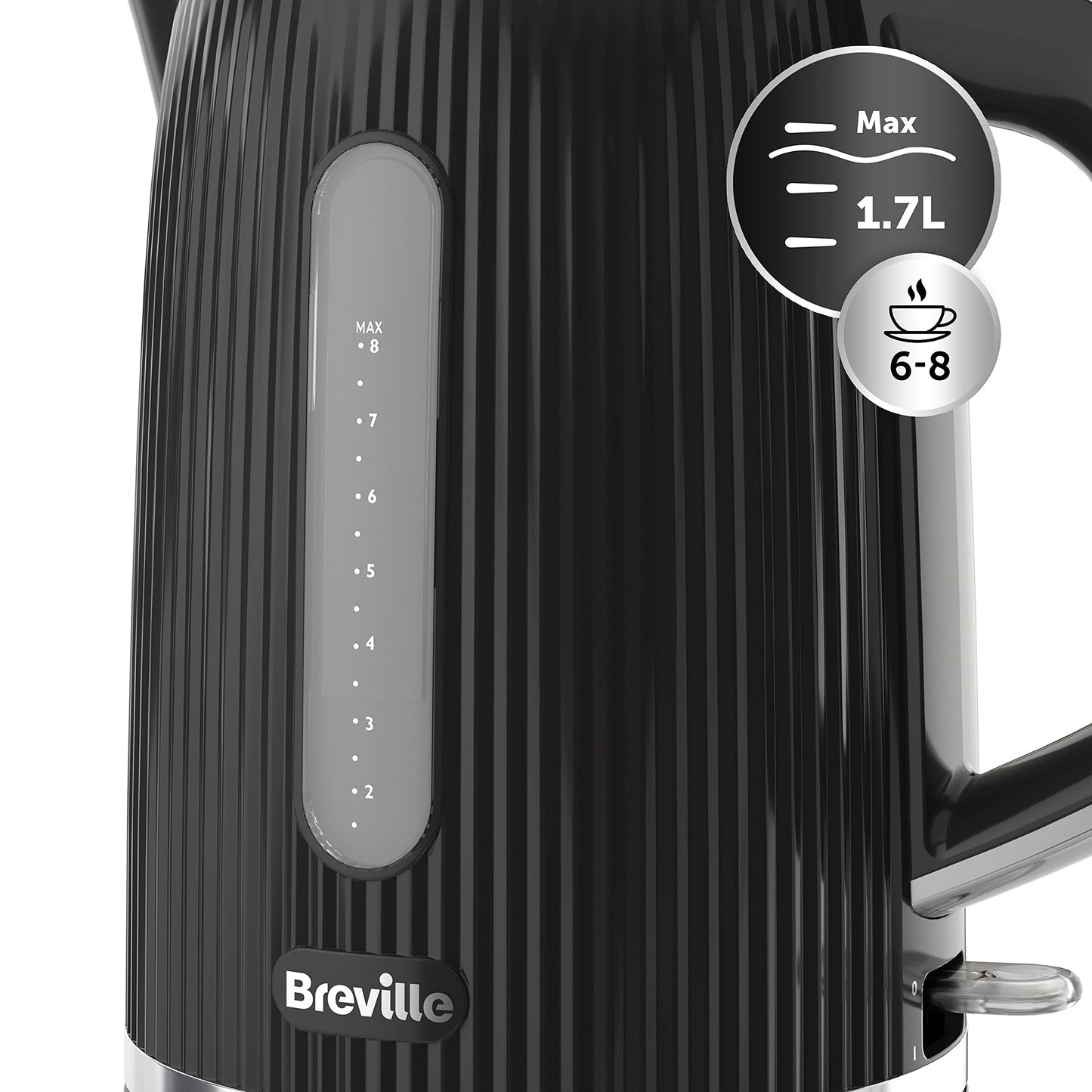 Breville Bold Vanilla Cream Electric Kettle | 1.7L | 3kW Fast Boil | Cream & Silver Chrome [VKT223]